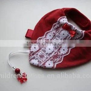 Yiwu Mingzhen Garment Factory Supply Kids Clothes Cheap Price Lace Baby Bib thumbnail-2