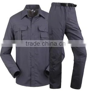 Juqian GZ Uniform Manufacturer Quick Drying Breathable Gray Wear Rough Industrial Engineering Work Clothes Uniform Suits thumbnail-1
