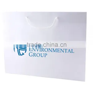 White Kraft Eurotote Shopping Bag - Features Cardboard Bottom, Dimensions Are 16" x 6" x 12" and Comes With Your Logo. thumbnail-1