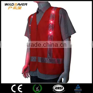 Customized Led Strip Yellow Vest Safety Reflective Jacket for Outdoor Work thumbnail-5