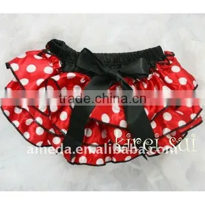 Red Polka Dots Satin Ruffles Panties Bloomers BSM2 thumbnail-1