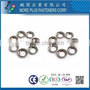 Taiwan Stainless Steel 18-8 Copper Brass Aluminum Tooth Lock Washer Type Of Lock Washers Star Lock Washer thumbnail-4