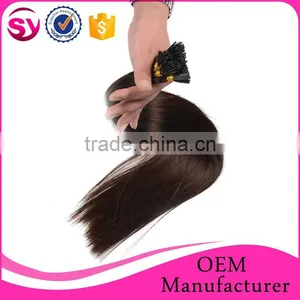 New Arrival UK Hot Selling U Tip 100 Keratin Tip Human Hair Extension Straight Brazilian I Tip Hair Extension Wholesale thumbnail-2