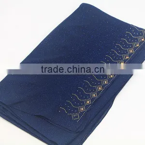 Hot Sale Muslim Chiffon Hijab Scarf With Glitters and Rhinestone Women Fashion Headscarves thumbnail-5