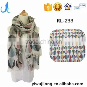 China Factory Hot Air Balloon Print Scarf High Qualith Women Lady Scarf thumbnail-1