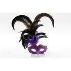 Feather Colombina Carnival Venetian Masks Purple Butterfly For Christmas thumbnail-1