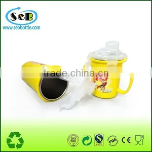 Fancy Stainless Steel Insulated Kid Drinking Cup With Lid and Hand (Accept OEM) thumbnail-2