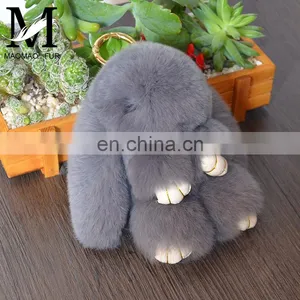 2016 Fashion Rabbit Fur Bag Charm / Pretty Rabbit Keychain thumbnail-2