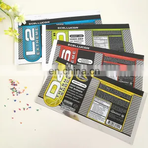 Colorful Printing Sticker Labels Weight Loss High Energy Drink Adhesive PVC Label With Embossing thumbnail-1