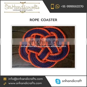Latest Arrival Navy Blue Nautical Hand Tied Rope Coaster at Low Rate thumbnail-1