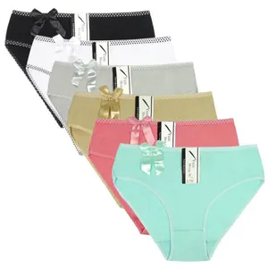 Yun Meng Ni Sexy Underwear Cute Bow Big Size 2XL/3XL/4XL Briefs Cotton Panties thumbnail-1