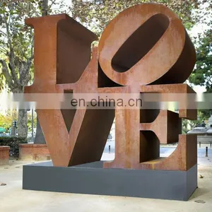 Laser Cut Corten Steel Art Letter Metal Sculpture thumbnail-3
