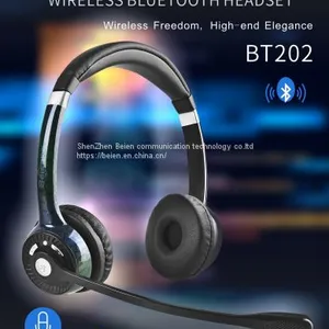 China Beien BT202 Bluetooth Telephone Call Center Headset Noise-cancelling Headset Customer Service thumbnail-1