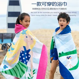 100% Cotton Children's Hooded Beach Towel Hot-sale in Amazon thumbnail-1
