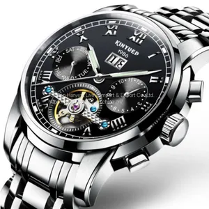 Wholesale Stainless Steel Tourbillon Automatic Mechanical Men Watches thumbnail-2