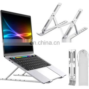 Aluminium Notebook Stand Foldable Laptop Holder Cooling Stand Computer Accessories Portable Laptop Table Stand Adjustable thumbnail-1