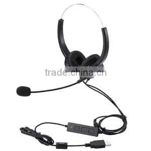 Double Microphone Call Center Bluetooth Usb Headset thumbnail-1