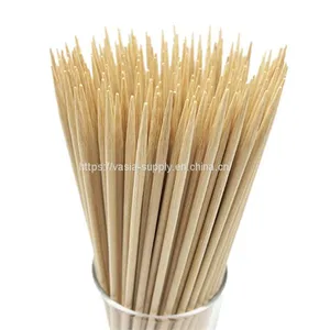 100pcs Bamboo Skewers Disposable Wooden Barbecue Grill Mats Candy Fruit Stick Barbecue Skewers Bar Restaurant Utensil 20cm X4mm thumbnail-1