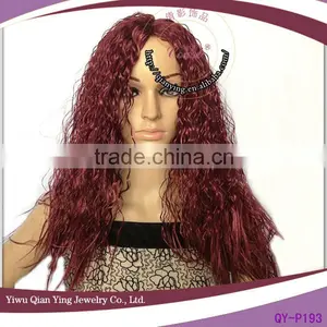 Beauty Carmine Curly Fake Synthetic Hair Party Wig thumbnail-1