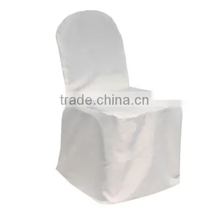 White Cheap Banquet Polyester Chair Cover thumbnail-1