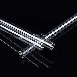 Heat Resistant Quartz Glass Cylinder Tube Fused Silica Transparent Quartz Tubes thumbnail-3