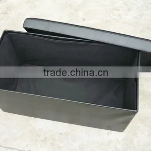 Leather Bed End Folding Stool With Drawer thumbnail-6