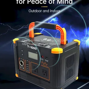 COOLADEA Waterproof Camping Solar Portable Power Station Generator 1000W thumbnail-5