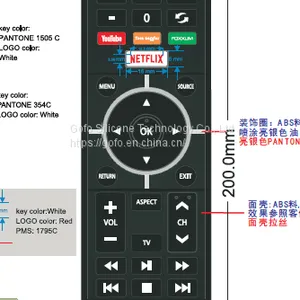 Manufacturer Silicone Button Silicone Button For TV Remote Control 49 Buttons NEFLIX GOOGLE thumbnail-1