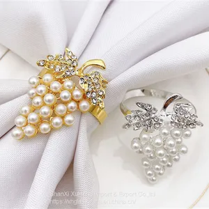 Grape Metal Napkin Ring Serviette Buckle Holder Wedding Party Banquet Decor thumbnail-1