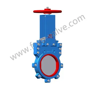 FRZ73PU Abrasion-resistant Urethane Lined Sliding Knife Gate Valve For Abrasive Slurry thumbnail-1