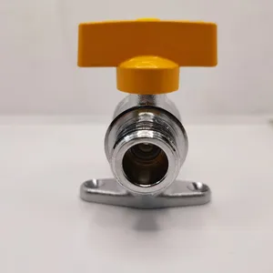 Double Outer Thread Base Ball Valve All Copper Gas Professional Valve Water Heater Switch thumbnail-2