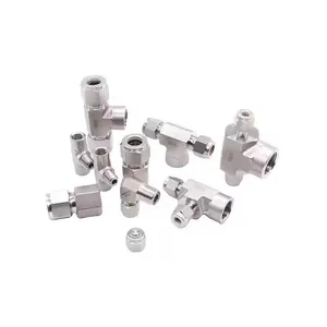 Top Sale Npt Bspp Bspt Stainless Steel Compression Fittings and Double Ferrule Tee Fittings 1/8in to 1in and 2mm to 25mm OEM&ODM thumbnail-1
