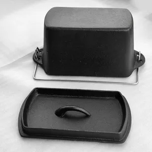 Cast Iron Bread Pan With Lid, Loaf Pans 2-Piece Set for Baking Homemade Meatloaf thumbnail-3