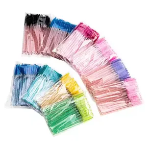 50pcs Cheap Disposable Nylon Mascara Wands and Eyelashes Curler in Portable Cosmetiquera Eyelashes Brush Free Samples thumbnail-2