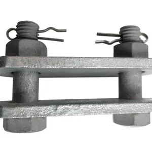 Hot Dip Galvanized Parallel Hanging Plate P-12 P-7 Double Eye Connection Cable Power Fittings thumbnail-3