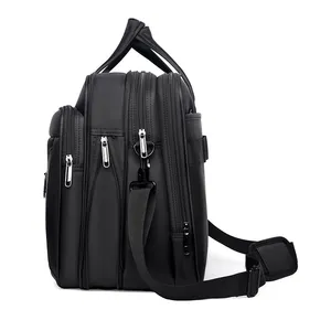 Men's Business Briefcase, Large Capacity 15.6-inch Laptop, Portable Crossbody, Business Travel, Commuting Shoulder Bag, Men's thumbnail-3