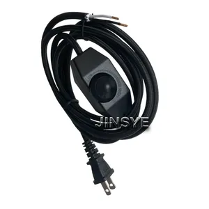 UL Listed US 2 Pin Plug Black Dimmer Lamp Cord Power Plug Power Cords thumbnail-2