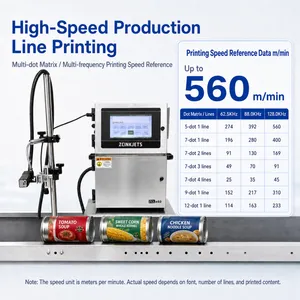 Canned Food CIJ Inkjet Printer for Coding on Metal Cans and Food Packaging thumbnail-2