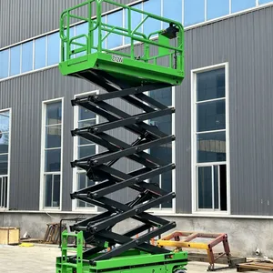 20ft 30ft 40ft Mini Full Electric Hydraulic Scissor Lift Steel 4 Pers Capacity 0.25 Gradeability Self-Propelled thumbnail-4
