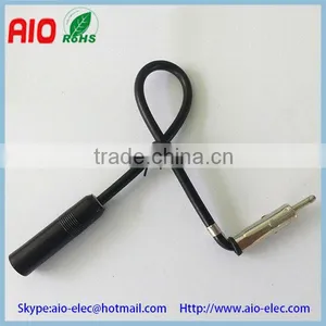 Din Female Jack to Right Angle 90 Degree Din Male Plug Adaptor Cable for Car FM AM Antenna Aerial thumbnail-1