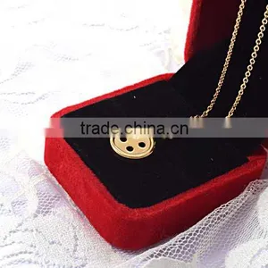 Gold Necklace Designs in 10 Grams Button Girlfriend Lucky Necklace thumbnail-2
