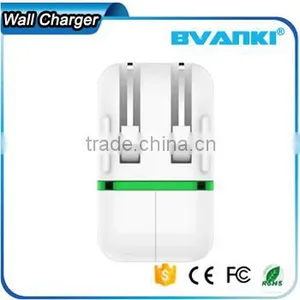 High Quality 10W Fast Charging High Speed US EU AU UK Plug 2.1A LED Light Quick Charge 2.0 Travel Charger Usb Wall Charger thumbnail-6
