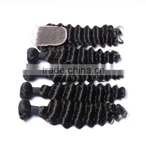 Indian Virgin Deep Wave Curly Hair Indian Soft Deep Wave Hairstyle for Black Women Supplier's Choice thumbnail-3