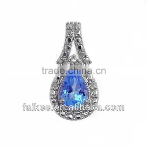 Beautiful Blue Diamond Jewelry Set thumbnail-1