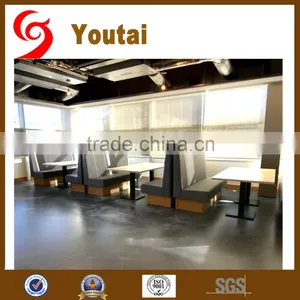 Double Side Modern Leather Restaurant Bench thumbnail-6