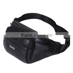 Gentalmen Waterproof Leather Waist Bag Tote Bag Sports Chest Pouch Bag thumbnail-2