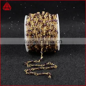 $4/meter by Trade Assurance- Natural Amethyst Stone Beaded Chain Roll-Free Shipping thumbnail-4