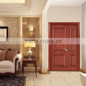 Finished Mahogany Double Swing Wood Door thumbnail-1
