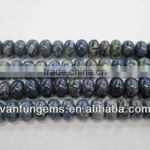 Natural Stone Sandiness Lapis Rondelle thumbnail-1