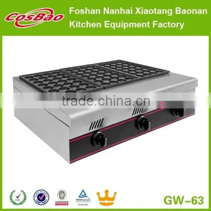 Industrial Takoyaki Griller Equipment Gas 3-Head Fishball Cooker/ Japanese Octopus Maker GW-63 thumbnail-1